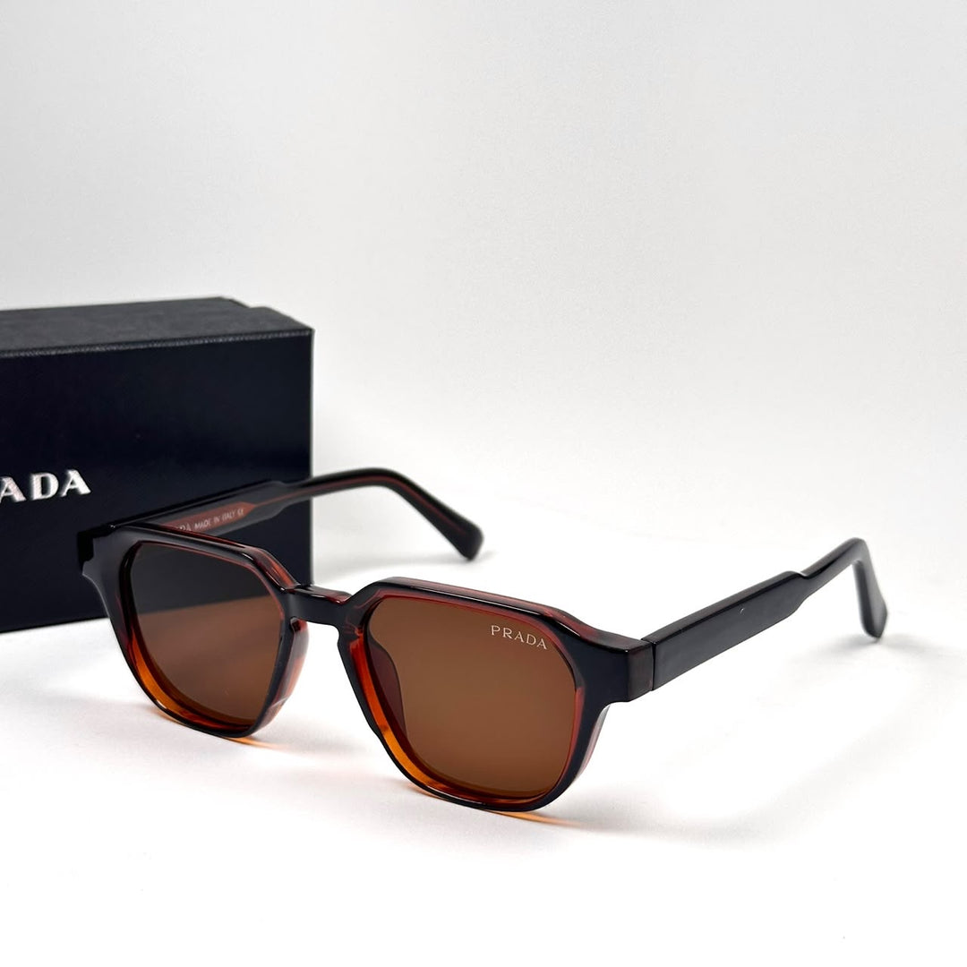 PRADA Symbole Square – Dark Tortoise Brown