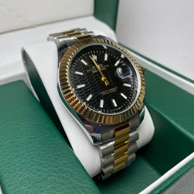 Rolex Date Just For Him - Two-Tone with Black Textured Dial