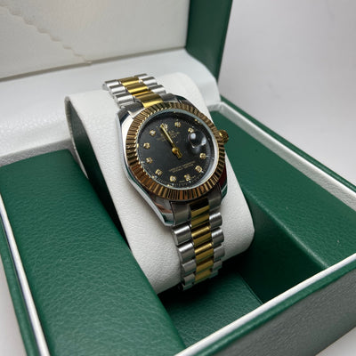 Rolex Date Just Diamond for Her - Black Two-Tone