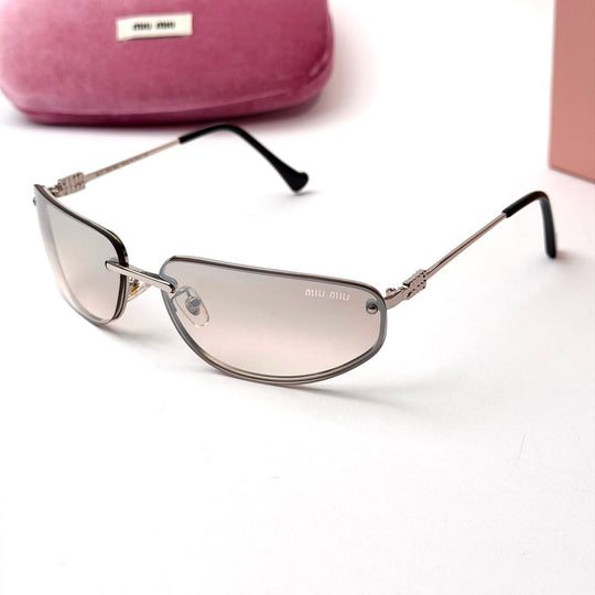 Miu Miu Curved Butterfly – Silver Champagne