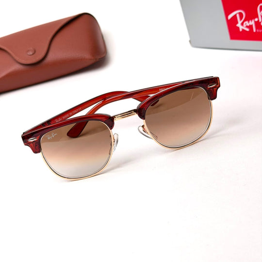 Ray Ban Clubmaster RB3016 – Red Brown Gold