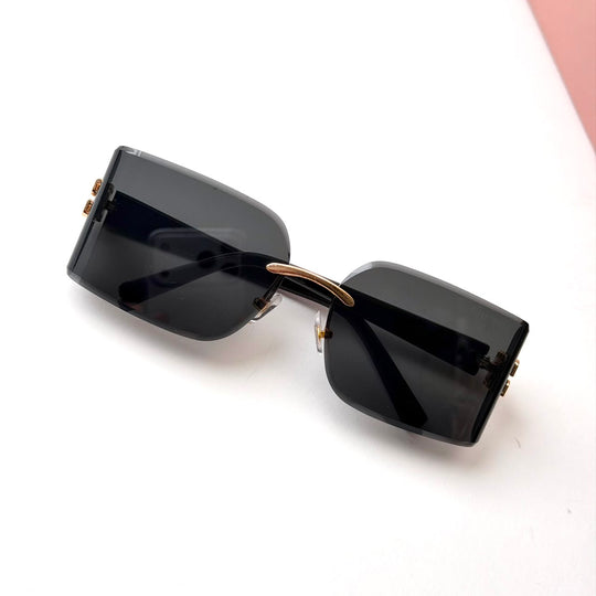 Miu Miu Rimless Rectangular – Black Smoke
