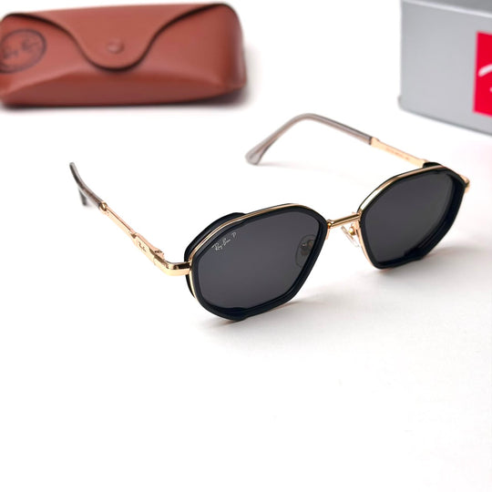 Ray Ban Geometric Double Frame - Black Gold