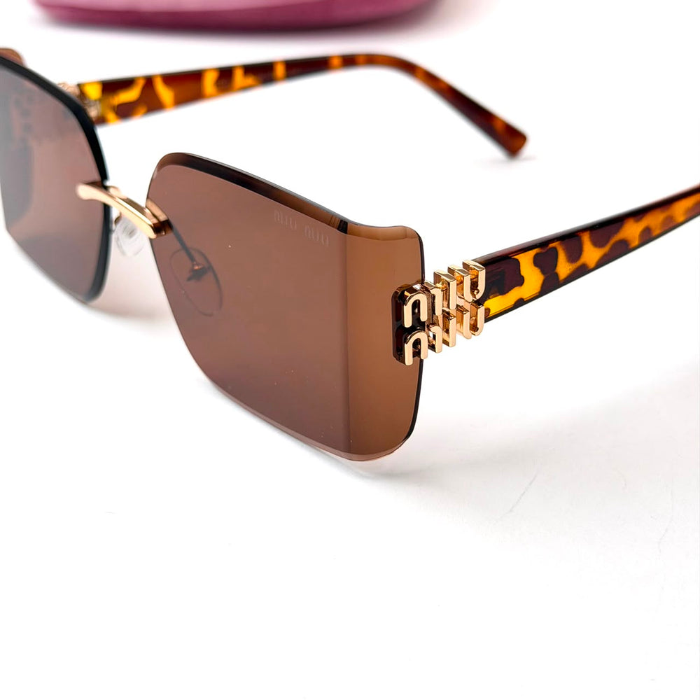 Miu Miu Rimless Rectangular – Brown Tortoiseshell
