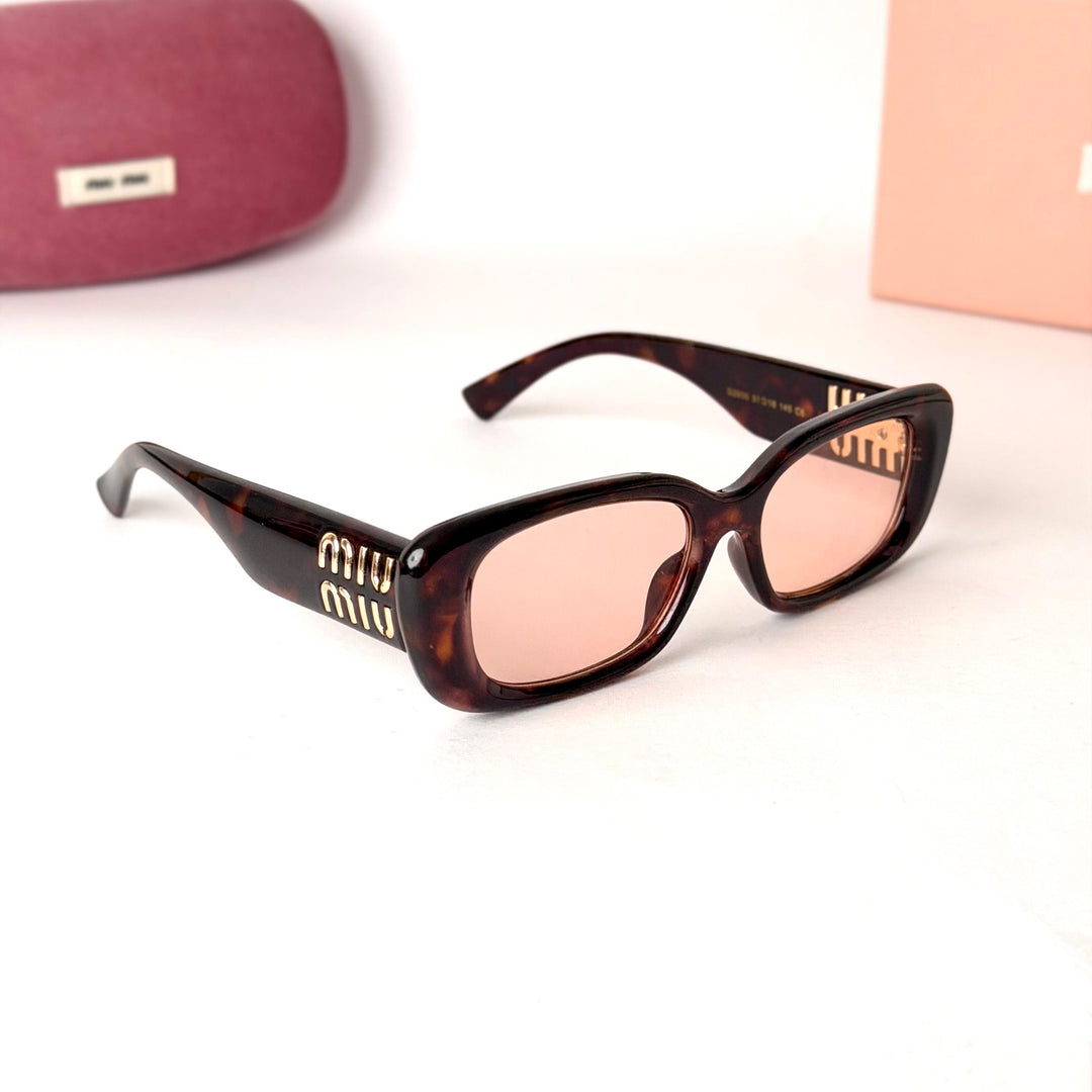 Miu Miu Logo Rectangle – Dark Havana