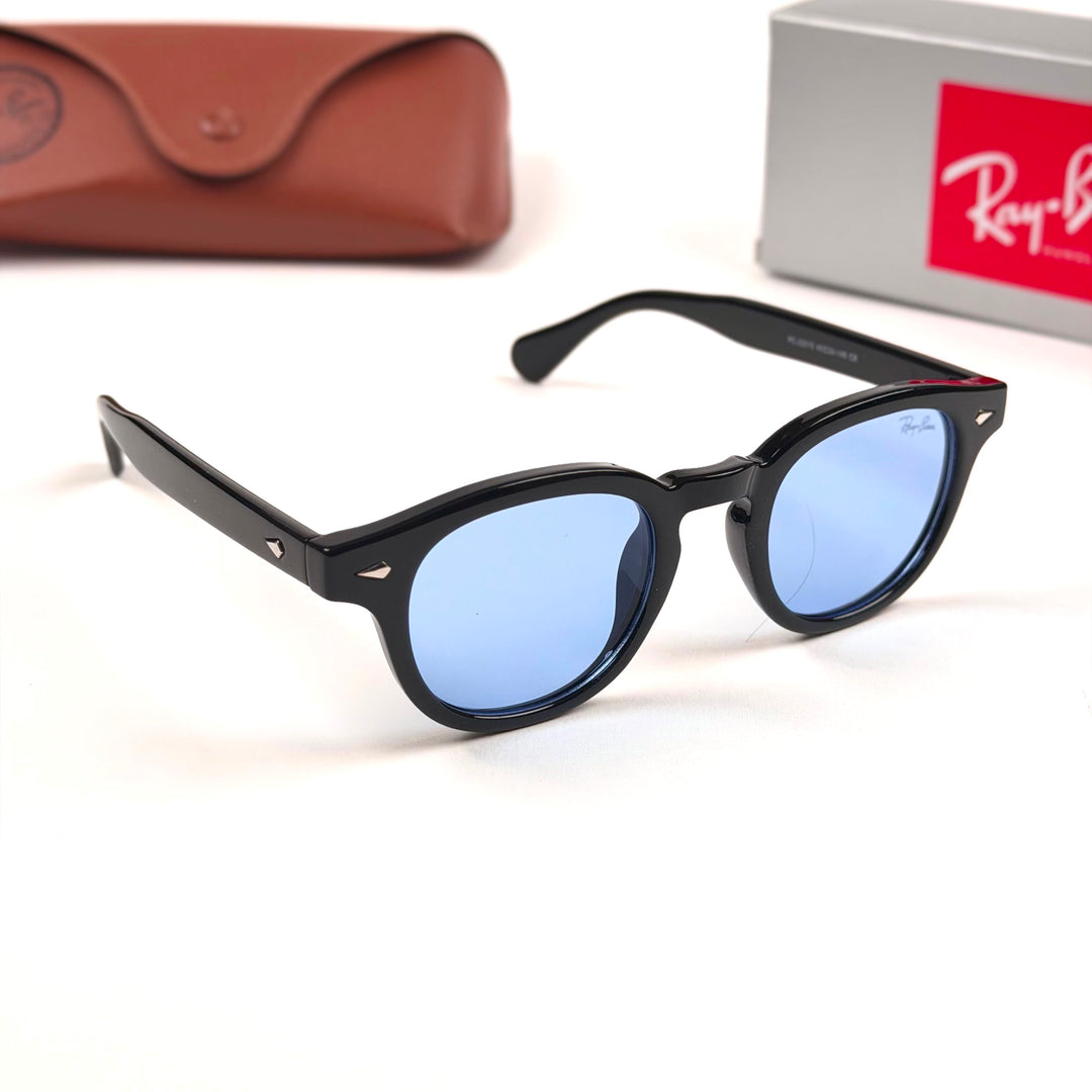 Ray Ban RB2180 Round – Black Blue Mirror