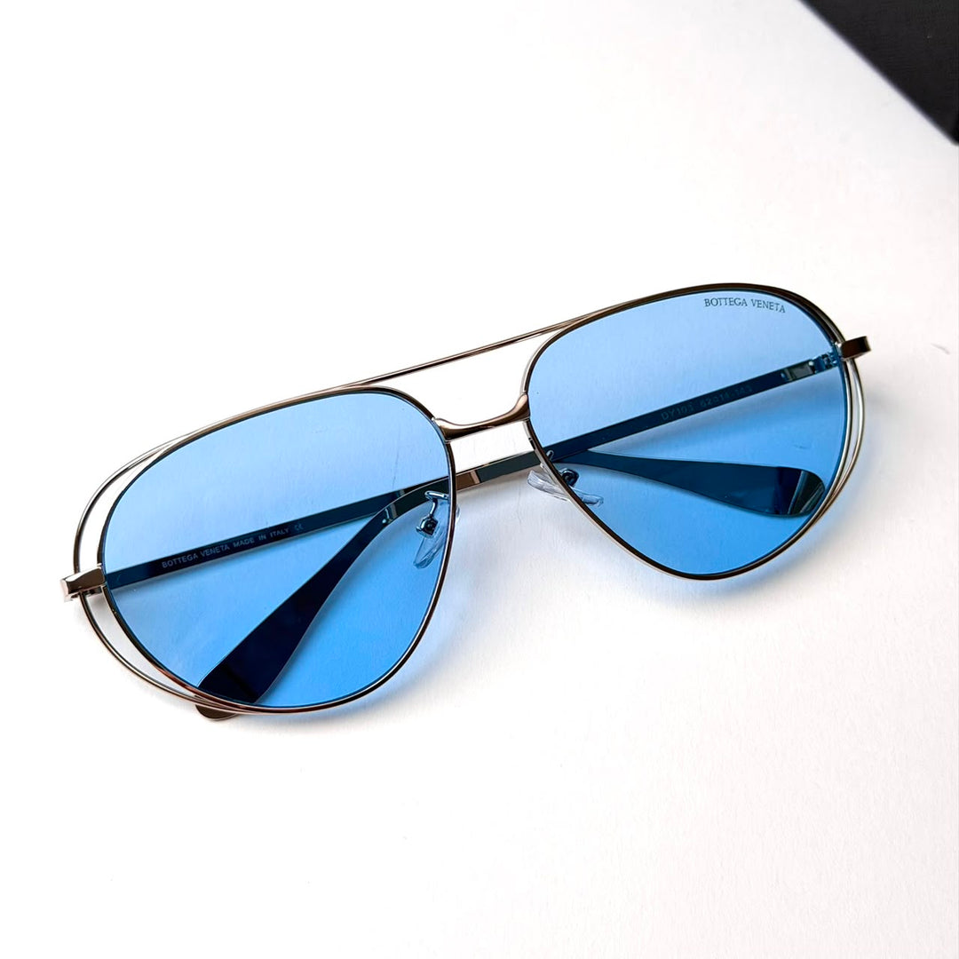 Bottega Veneta Ribbon Aviator - Silver Blue