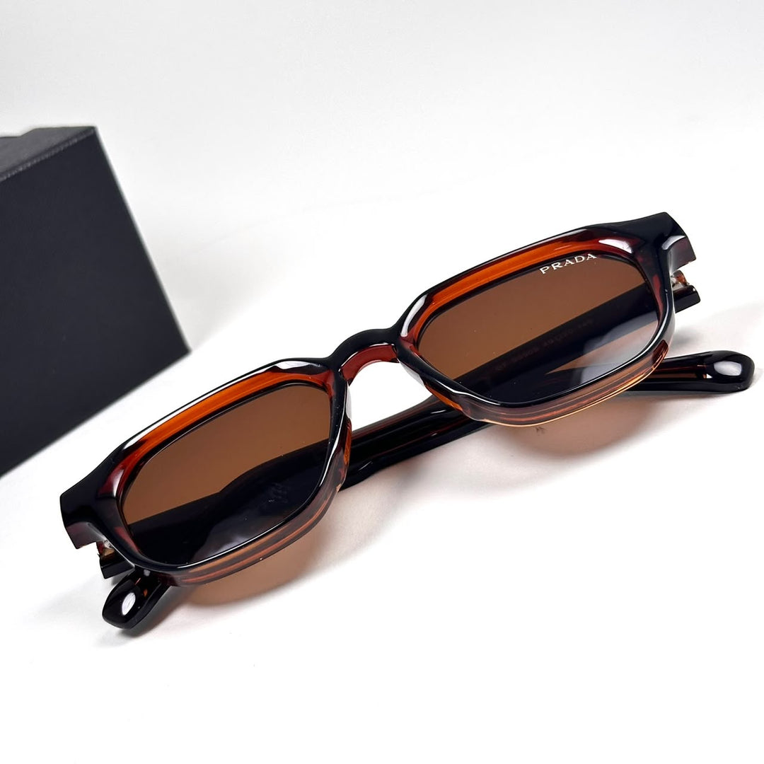 PRADA Symbole Square – Dark Tortoise Brown