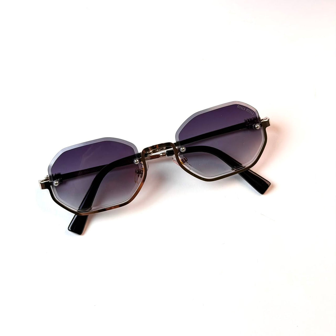 MIU MIU Geometric Octagonal – Silver Purple Gradient