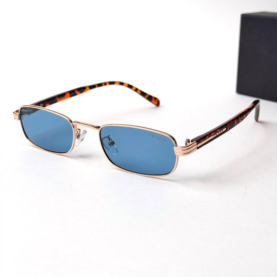 Prada PR B54S Rectangular – Rose Gold Blue