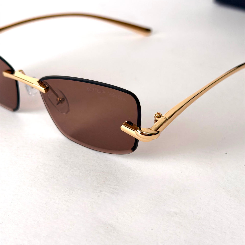 Bottega Veneta Rimless Rectangle – Brown