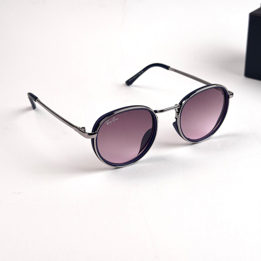 Ray Ban Double Rim Round – Silver Purple Gradient
