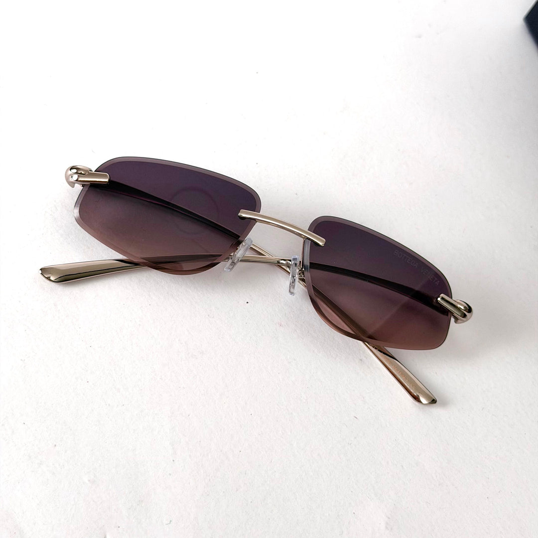 Bottega Veneta Rimless – Brown Rose