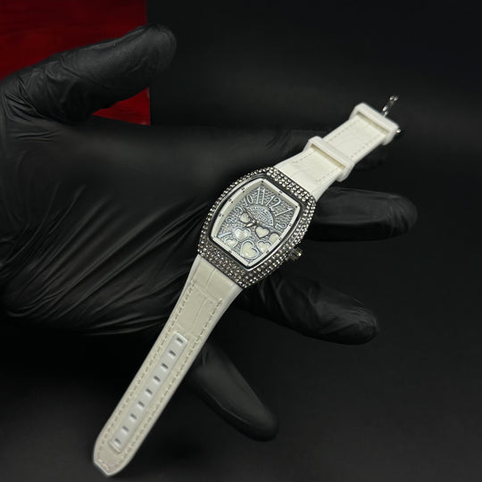 Franck Muller Vanguard Heart For Her – White &amp; Silver Diamond