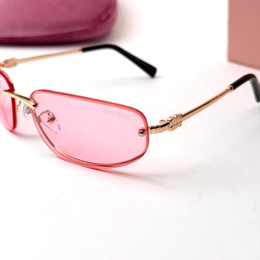 Miu Miu Slim Rectangle – Rose Gold Pink