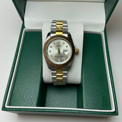 Rolex Date Just Diamond for Her - Silver Two-Tone
