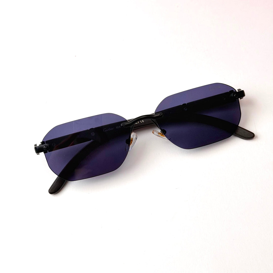 CARTIER Rimless Panthère – Black Purple Smoke