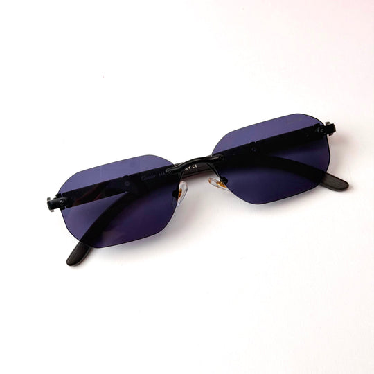CARTIER Rimless Panthère – Black Purple Smoke