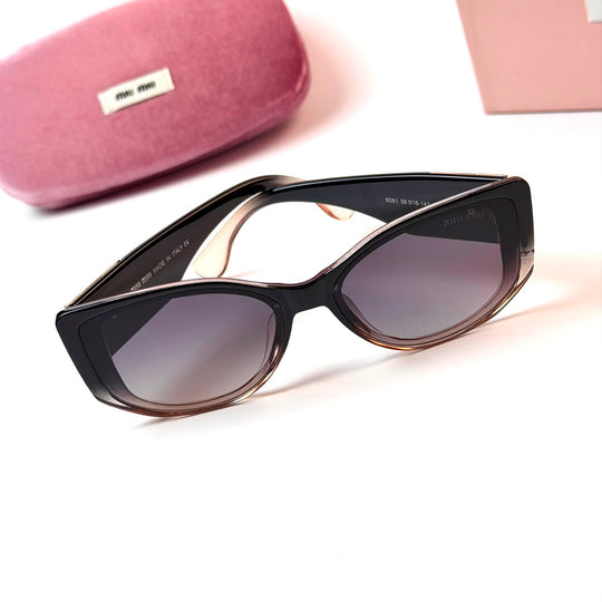 Miu Miu Sculpted Cat Eye – Nude Black