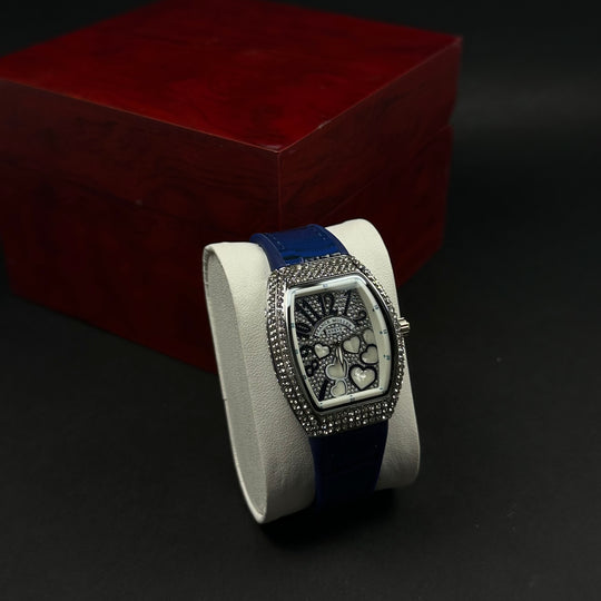 Franck Muller Vanguard Heart For Her – Blue &amp; Silver Diamond