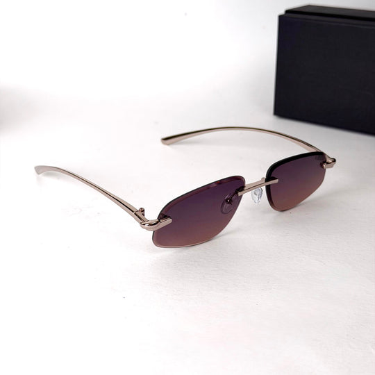 Bottega Veneta Rimless – Brown Rose