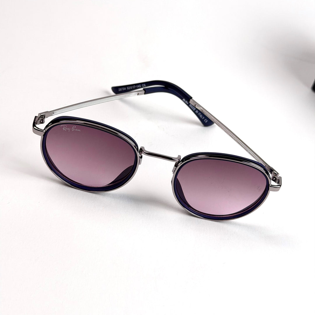 Ray Ban Double Rim Round – Silver Purple Gradient