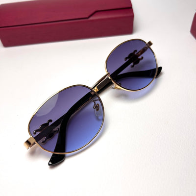 Celine Oval - Golden Blue
