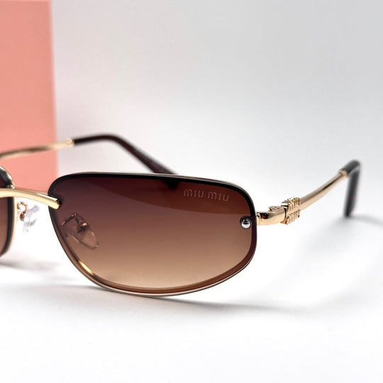 Miu Miu Slim Rectangle – Rose Gold Brown Gradient