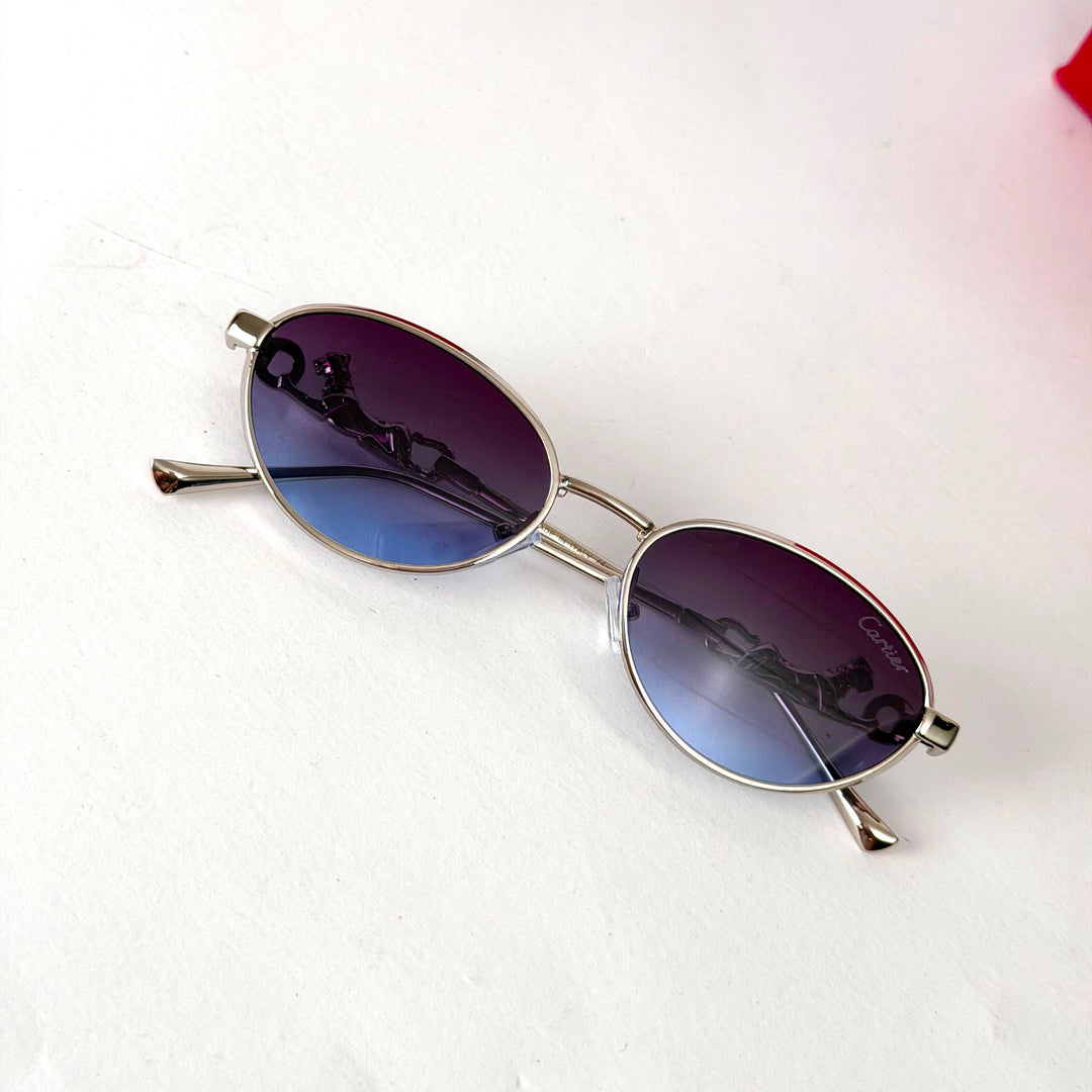 Cartier Clash oval - Silver Purple Blue Gradient