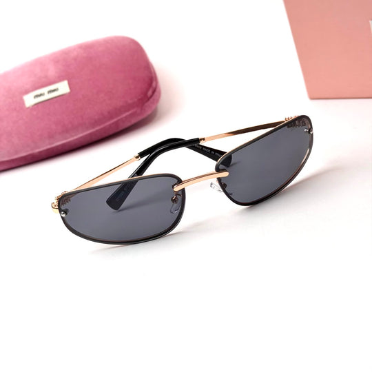 Miu Miu Slim Rectangle – Rose Gold Smoke