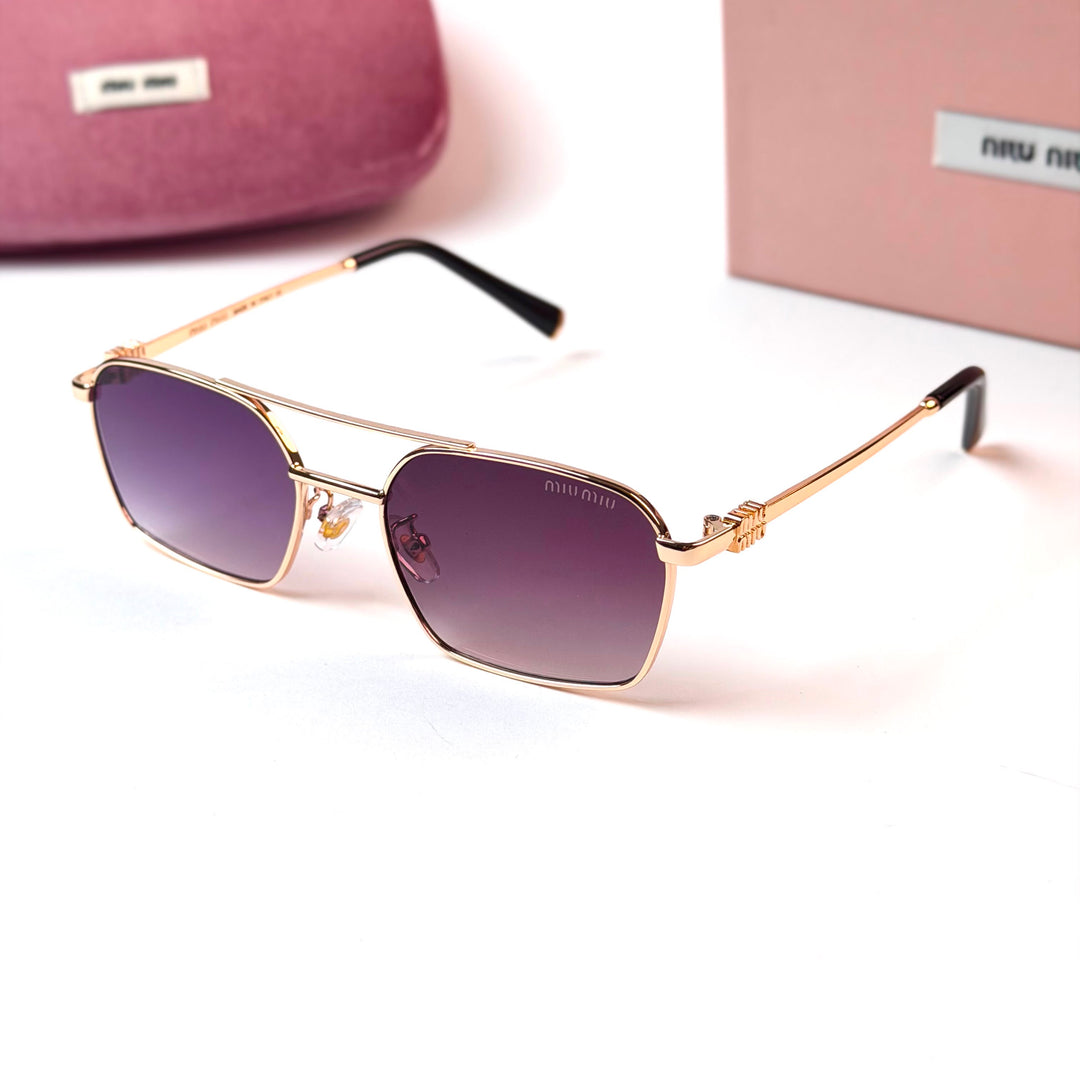 Miu Miu Double Bridge – Rose Gold Deep Purple