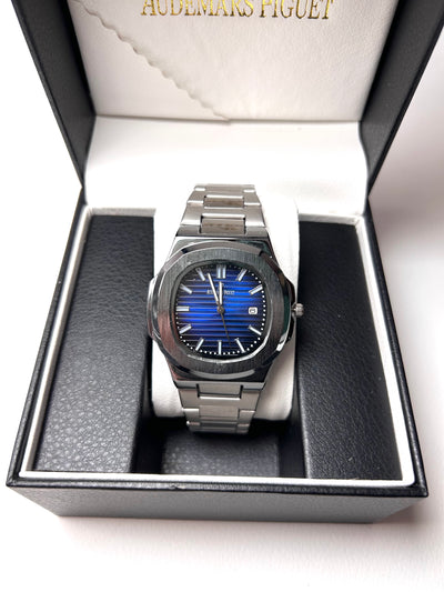 Audemars Piguet Royal Oak Nautilus For Him - Silver with Blue Dial
