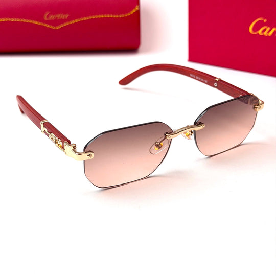 CARTIER Rimless Panthère – Gold Brown Gradient