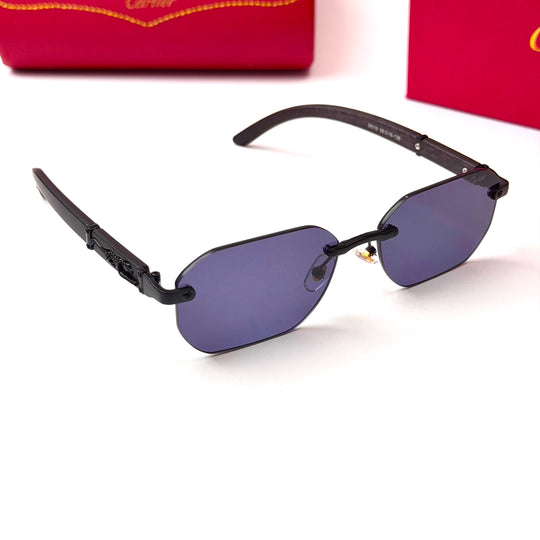 CARTIER Rimless Panthère – Black Purple Smoke