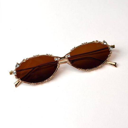 DIOR Crystal Oval – Gold Brown