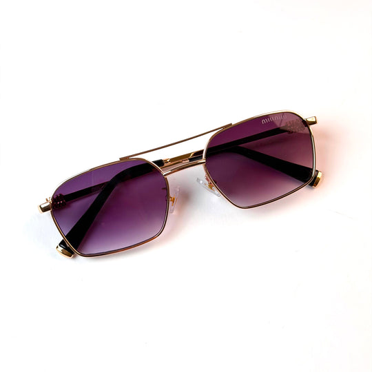 Miu Miu Double Bridge – Rose Gold Deep Purple