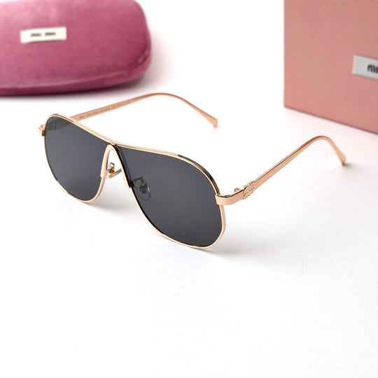 Miu Miu MU A56S Aviator – Gold Black