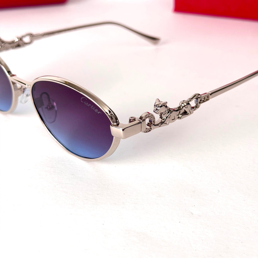 Cartier Clash oval - Silver Purple Blue Gradient