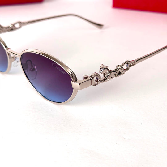 Cartier Clash oval - Silver Purple Blue Gradient