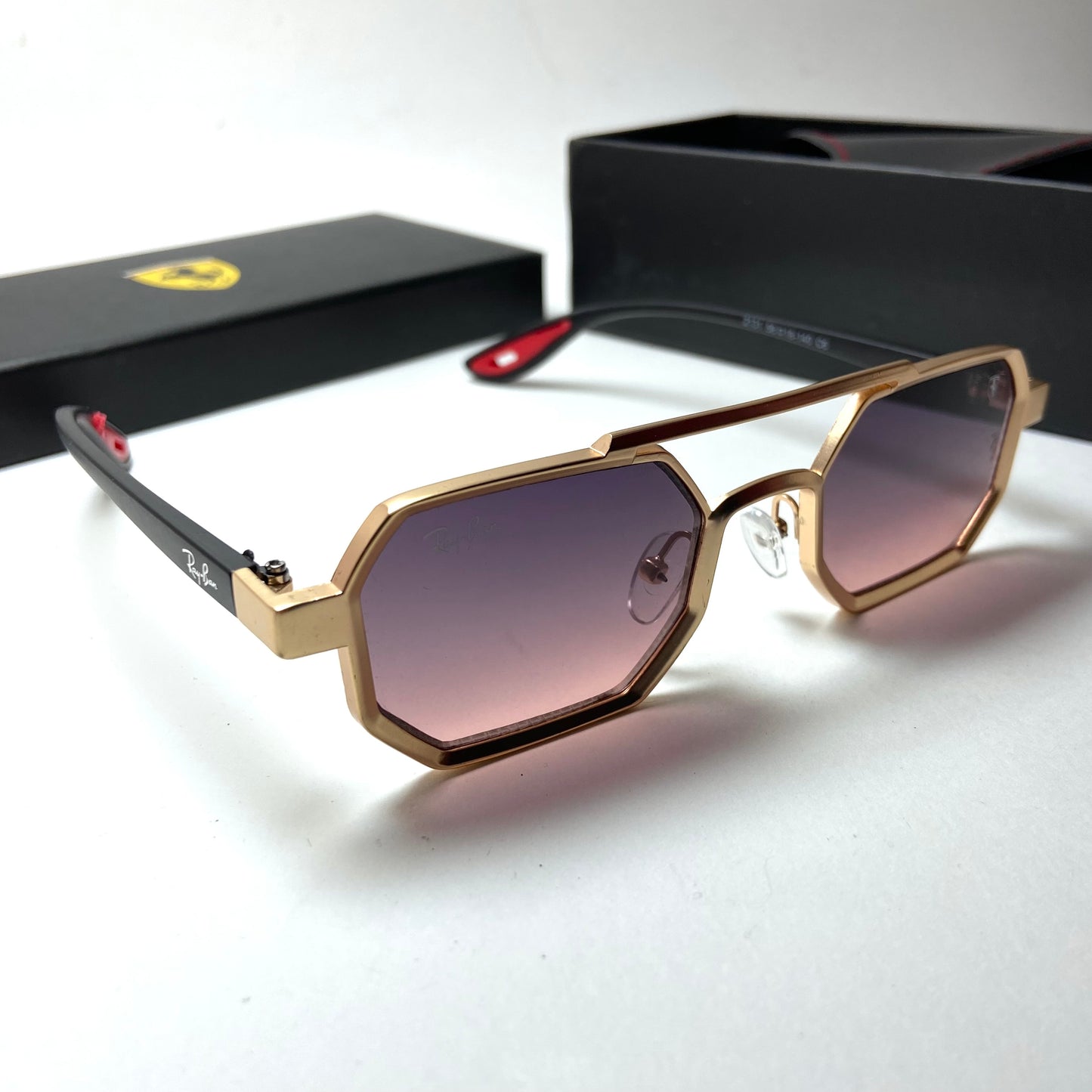 Ray Ban Scuderia Ferrari Geometric Golden