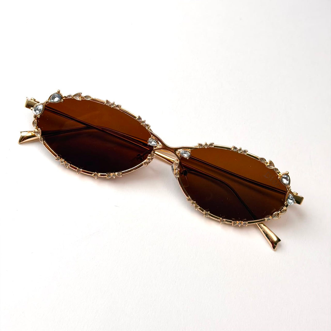 DIOR Crystal Oval – Gold Brown