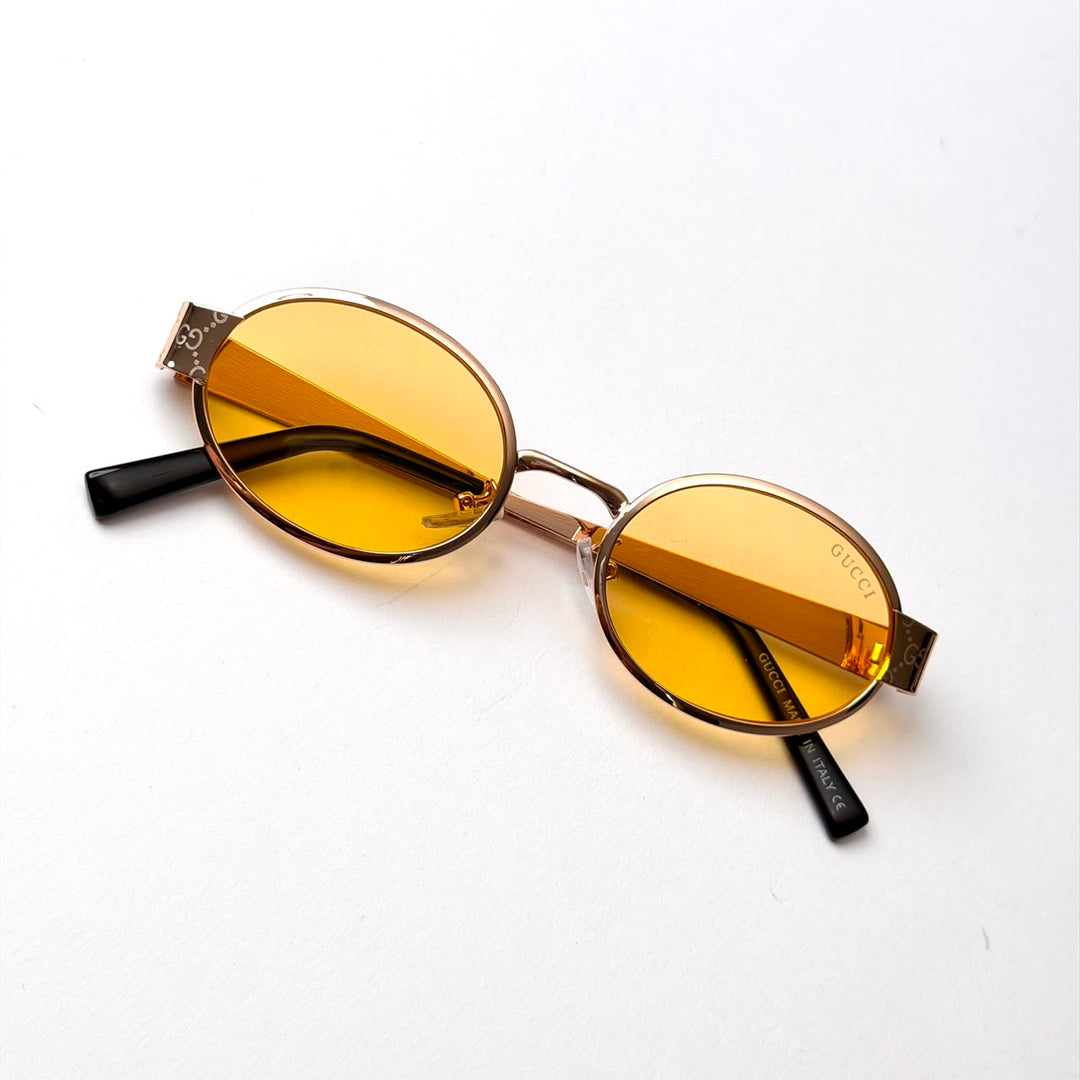 GUCCI GG1854S Oval – Rose Gold Yellow