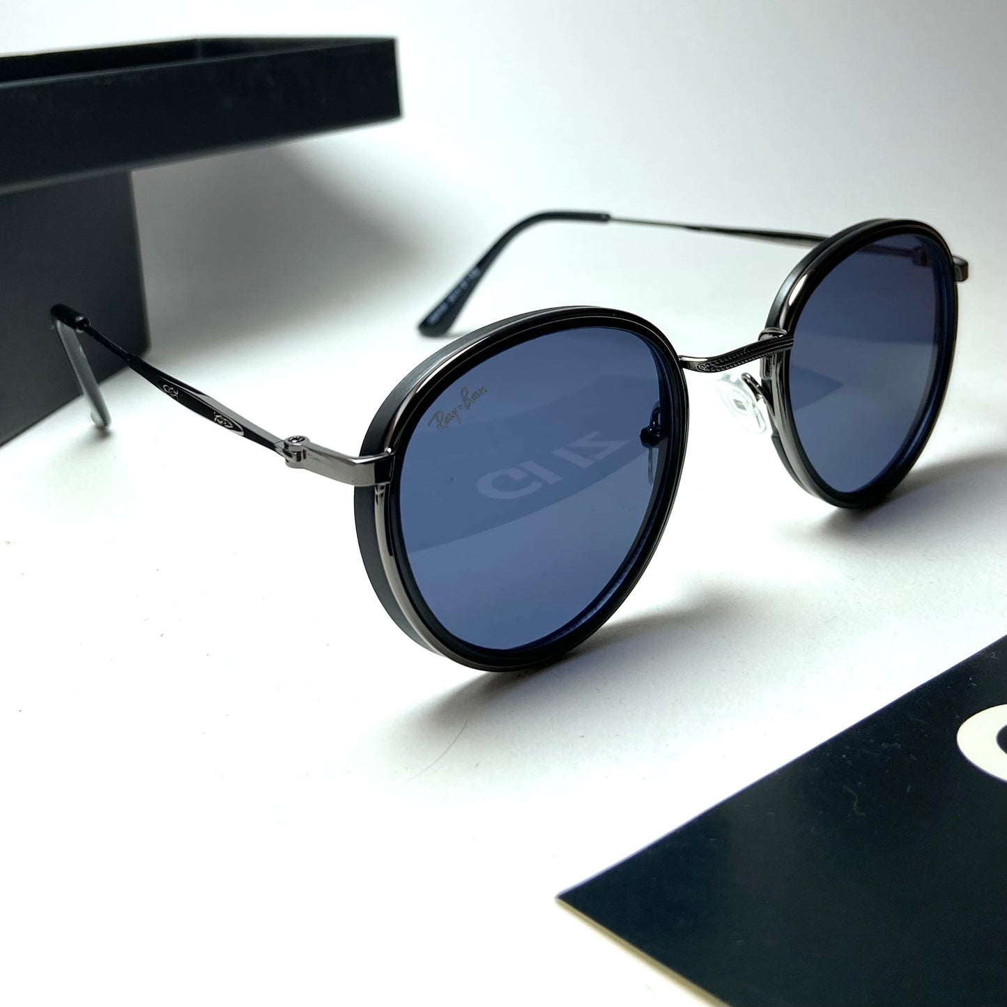 Ray Ban Round Silver Black N