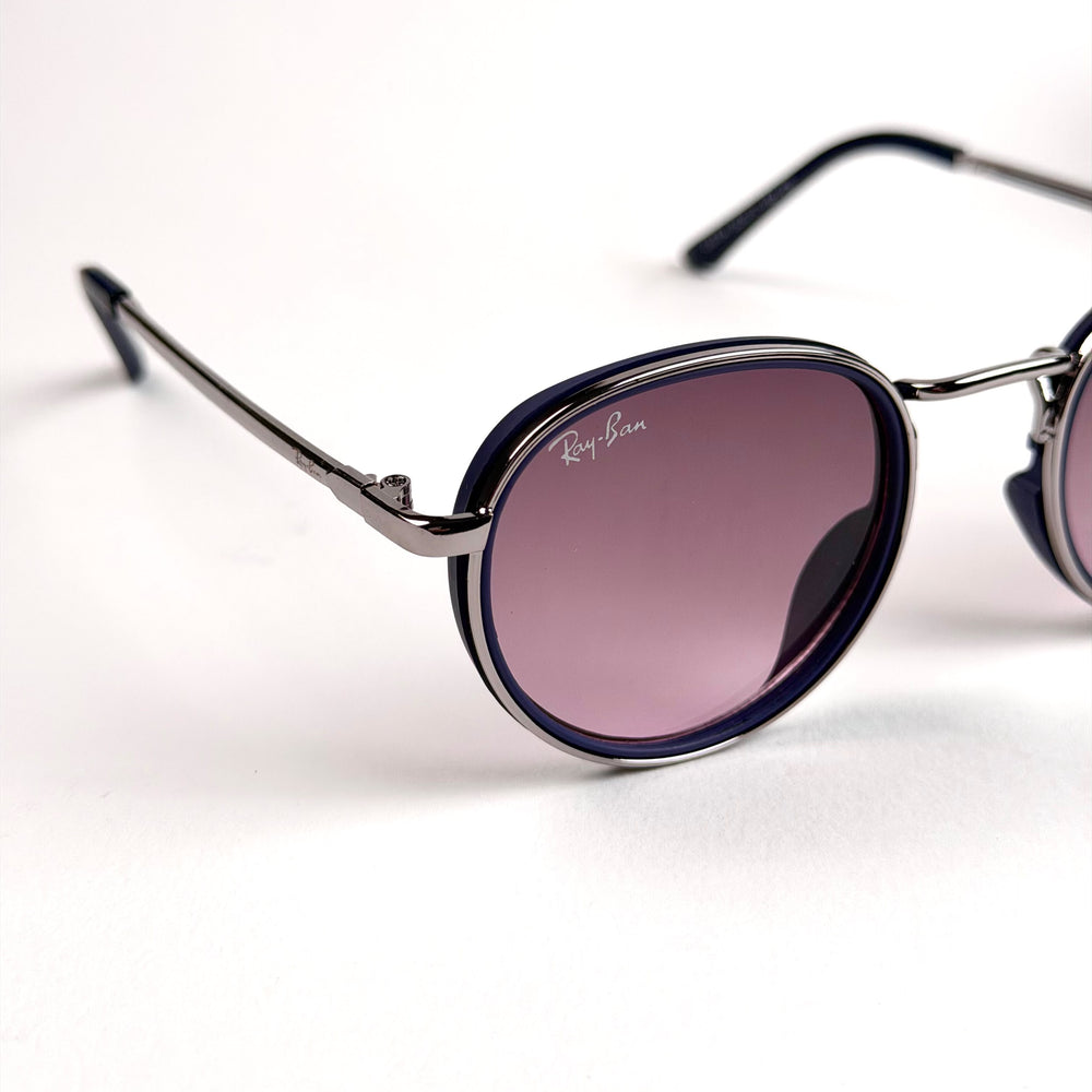 Ray Ban Double Rim Round – Silver Purple Gradient