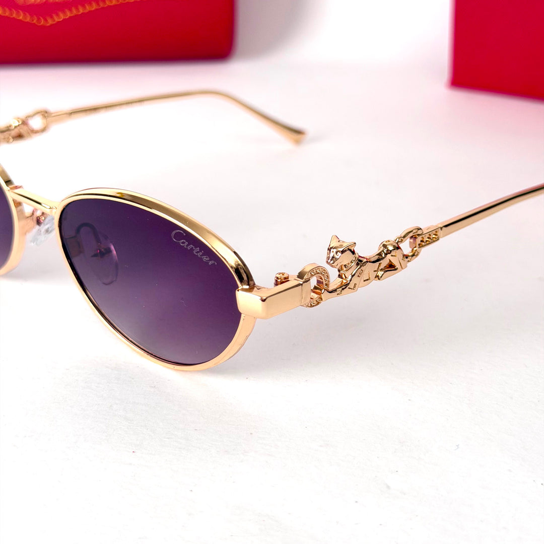 Cartier Clash oval - Gold Purple Gradient