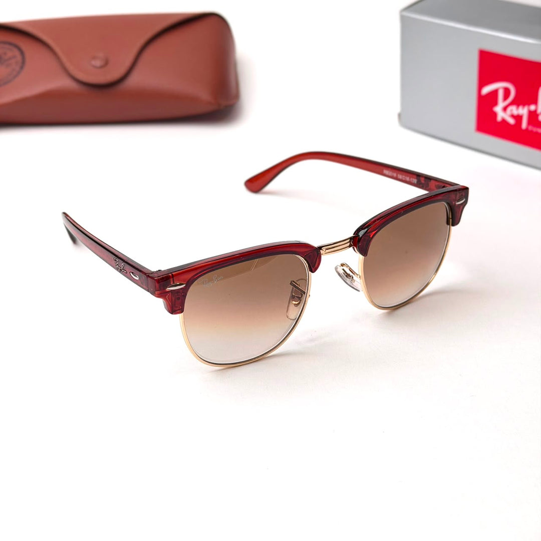 Ray Ban Clubmaster RB3016 – Red Brown Gold