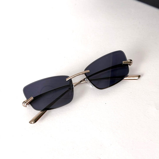 Bottega Veneta Rimless Rectangle – Smoke Black