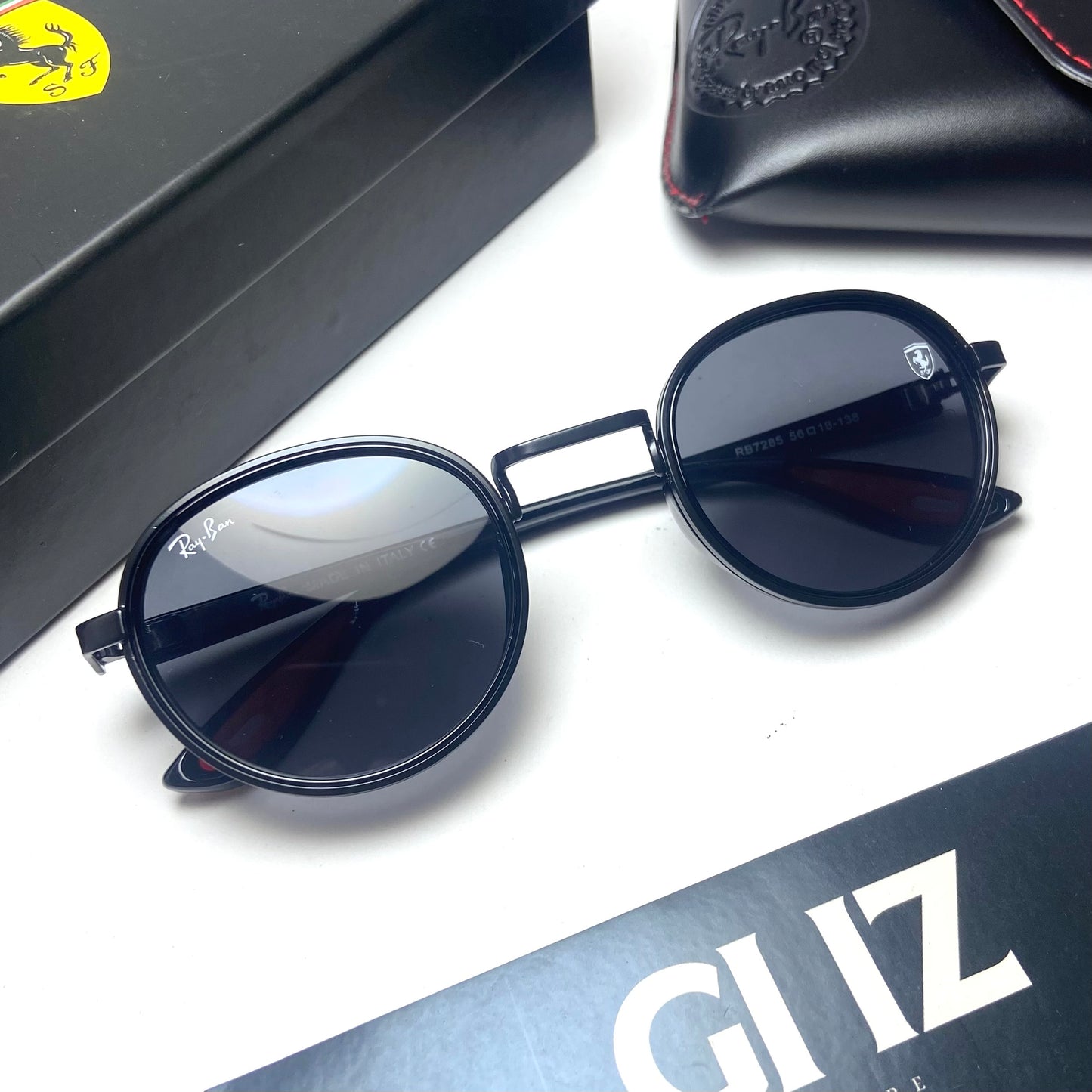 Ray Ban Round Scuderia Ferrari Black