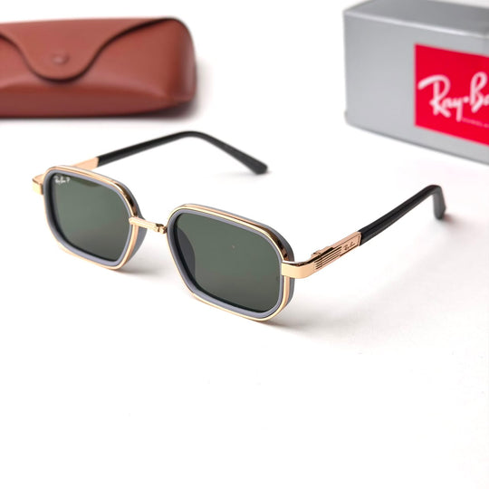 Ray Ban Double Frame Square – Gold Green