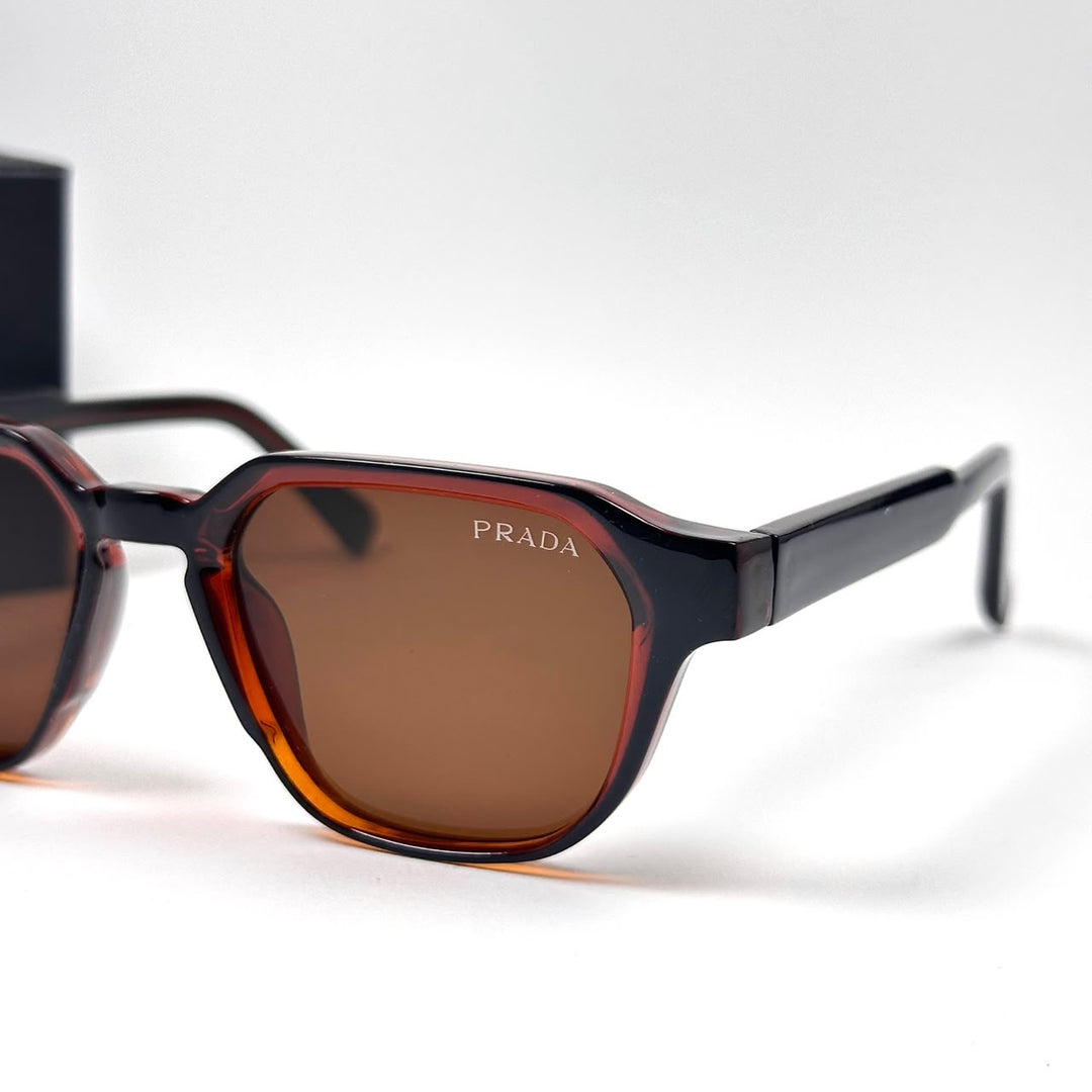 PRADA Symbole Square – Dark Tortoise Brown